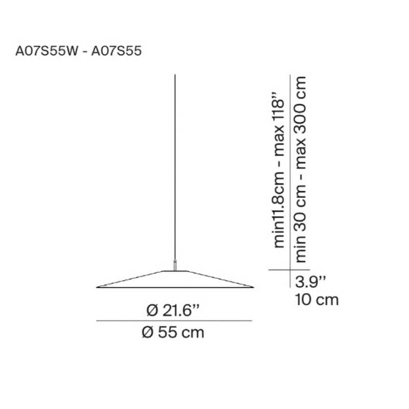 Luceplan Koinè LED-Hängeleuchte 927 Ø55cm blau von Luceplan