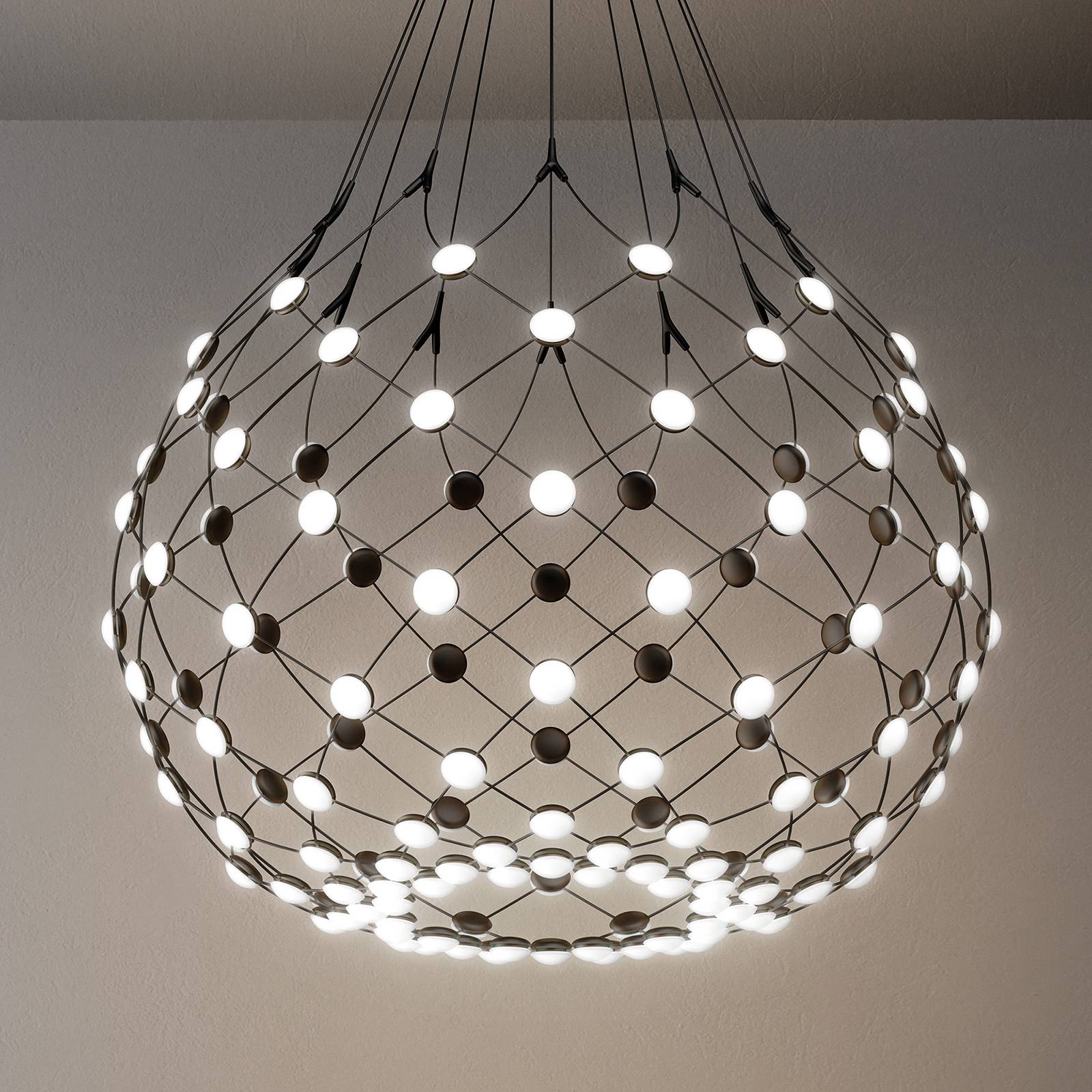 Luceplan Mesh LED-Hängelampe Ø 80cm 1m Abhängung von Luceplan