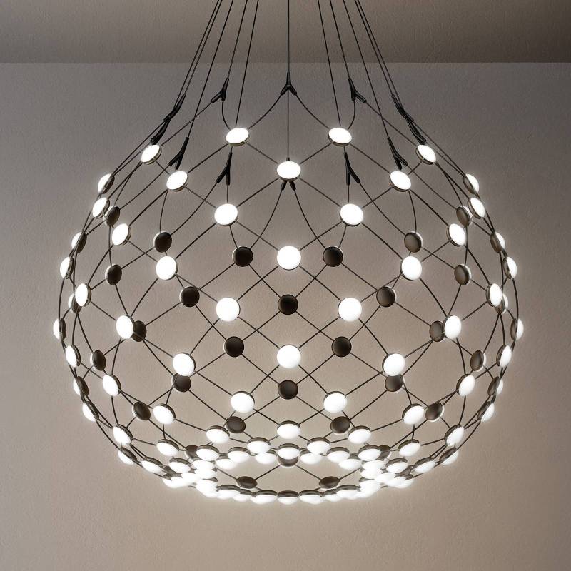 Luceplan Mesh LED-Hängelampe Ø 80cm 2m Abhängung von Luceplan