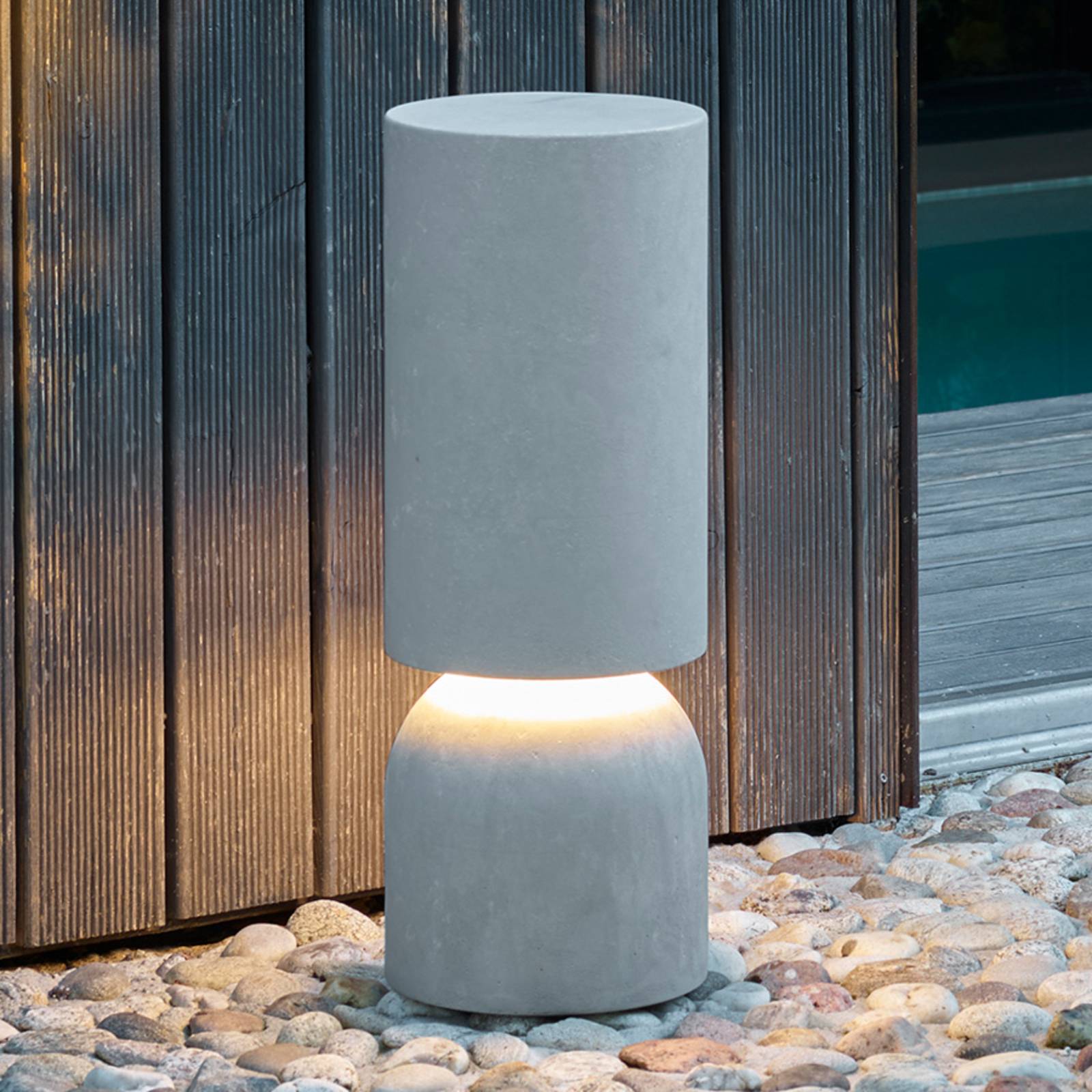 Luceplan Nui B LED-Terrassenleuchte aus Beton DALI von Luceplan