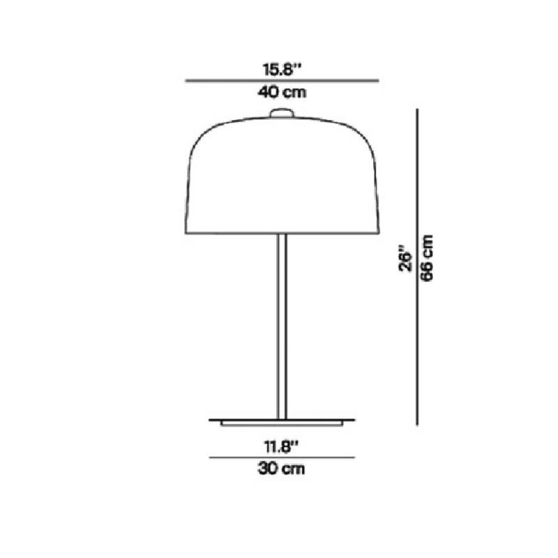 Luceplan Zile Tischlampe schwarz matt, Höhe 66 cm von Luceplan