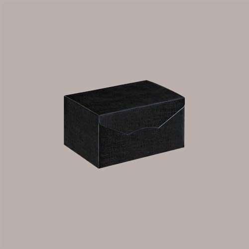 Lucgel Secreto Box aus Seidenpapier, schwarz, für 4 Flaschen, horizontal, 325 x 175 x 180 mm, 10 Stück von Lucgel