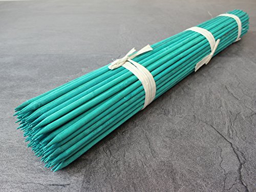 Lucht Splittstäbe Holzstab Rankstab Rankhilfe Stäbchen, rundgedreht grün 50 cm, 4x10 Stk. von Lucht