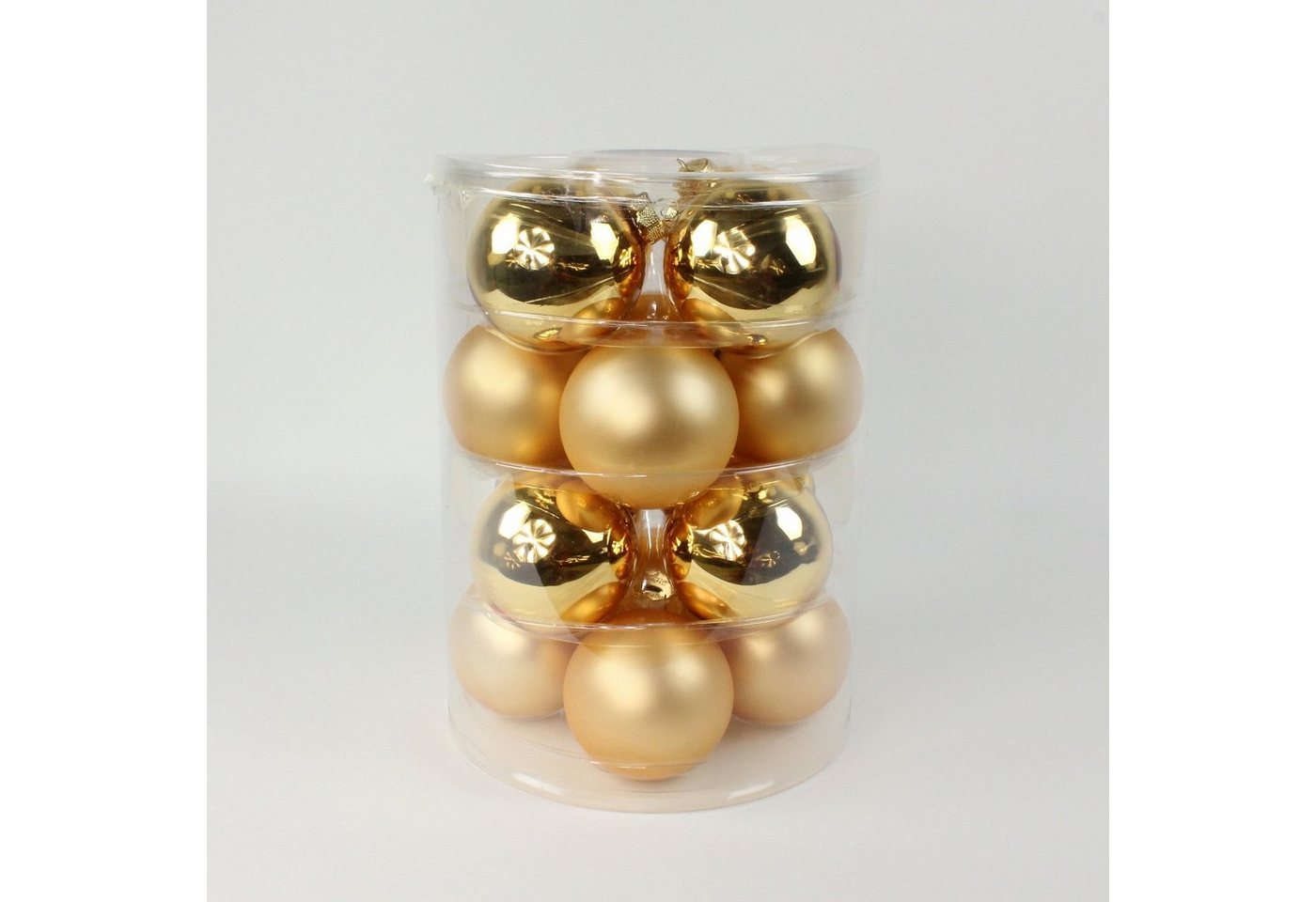 Lucht Weihnachtsbaumkugel Glas-Kugel-Box Ø 8 cm gold matt/glänzend 16 Stück von Lucht Lucht Weihnachtsbaumkugel Glas-Kugel-Box Ø 8 cm gold matt/glänzend 16 Stück von Lucht von Lucht