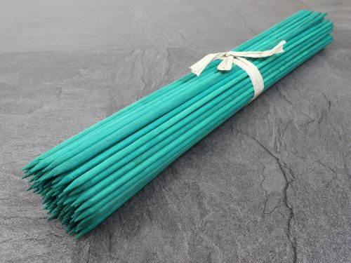 Splittstäbe Holzstab Rankstab Rankhilfe Stäbchen, rundgedreht grün 40 cm, 4x10 Stk. von Lucht