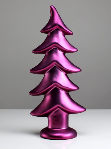 Weihnachtsbaum Weihnachten Tanne Tannenbaum Weihnachtsdekoration Keramik lila 13 cm von Lucht