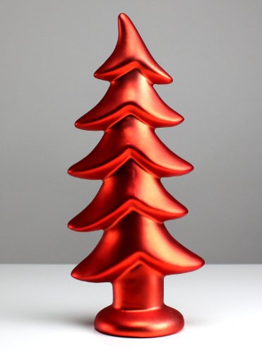 Weihnachtsbaum Weihnachten Tanne Tannenbaum Weihnachtsdekoration Keramik rot 13 cm von Lucht