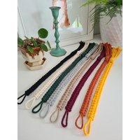 Makramee Raffhalter Gardinenhalter Vorhanghalter Gelb Orange Burgunder Grün Beige Grau Macrame Boho Landhaus Kordel Baumwolle Makramee Raffhalter Gardinenhalter Vorhanghalter Gelb Orange Burgunder Grün Beige Grau Macrame Boho Landhaus Kordel Baumwolle von LuciForPlants
