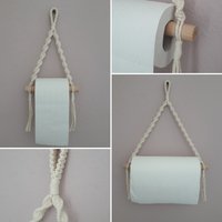 Makramee Toilettenpapier Küchenrolle Halterung Halter Klopapier Makramee Toilettenpapier Küchenrolle Halterung Halter Klopapier von LuciForPlants