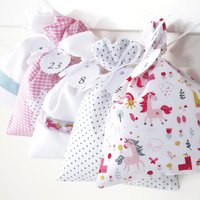 Adventskalender Zum Befüllen Kind Weihnachtskalender 2025 Säckchen Einhorn Regenbogen von Luciadesign