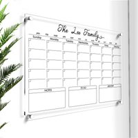 Acryl-Kalender | Personalisierter Wandplaner Großer Wandkalender Auf Klarer Acryl Tafel Ewiger Memoboard Kostenloser Versand von LucidWallArts