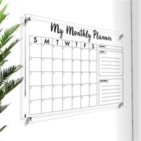 Personalisiertes Acrylbild | Personalisierter Großer Wandkalender Wandplaner Dekoration 2025 Gold Text Monats - & Wochenplaner von LucidWallArts