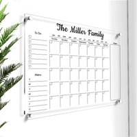 Großer Acryl-Wandkalender | Trocken Abwischbarer Monatskalender Acryl-Kalender Für Wand Personalisierter Planer Trocken Kalender von LucidWallArts