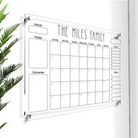 Großer Acrylkalender | Monatliche Trocken Abwischbare Tafel Benutzerdefinierte Abwischbarer Kalender Planer Notizbrett Haushaltstabelle Kostenloser von LucidWallArts