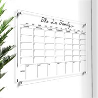 Große Trocken Abwischbare Tafel | Acryl-Wandkalender Mit Randnotizen Gold Text Option Großes Memoboard Familienkalender 2023 Visionsboard von LucidWallArts