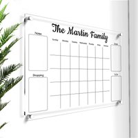 Personalisierter Acryl-Wandkalender | Trocken Abwischbares Brett Whiteboard Kalender Personalisierter Familienplaner Memo Board & Chore Chart von LucidWallArts
