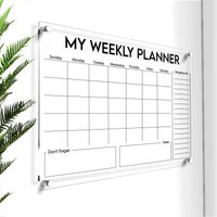 Familie Wandkalender | Trocken Abwischbarer Acryl-Planer Familienplaner 2025 Kommando-Zentrale Immerwährende Tafel To Do Liste Kostenloser Versand von LucidWallArts