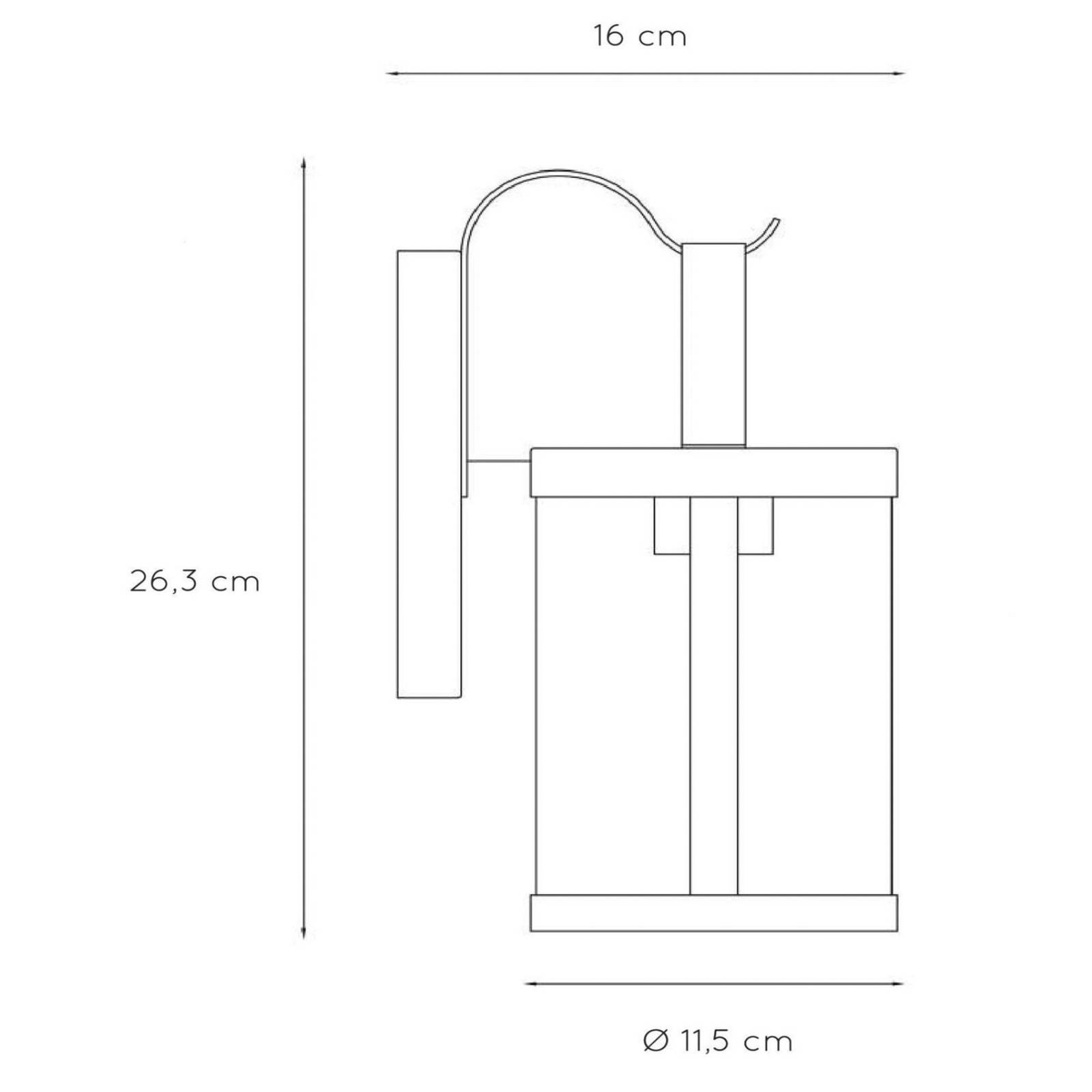 Außenwandleuchte Lindelo mit klarem Glas von Lucide