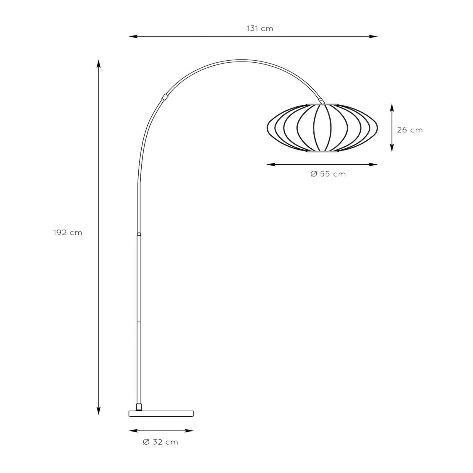 Bogenleuchte Corina, beige, E27, 192 cm, Kunststoff Bogenleuchte Corina, beige, E27, 192 cm, Kunststoff von Lucide