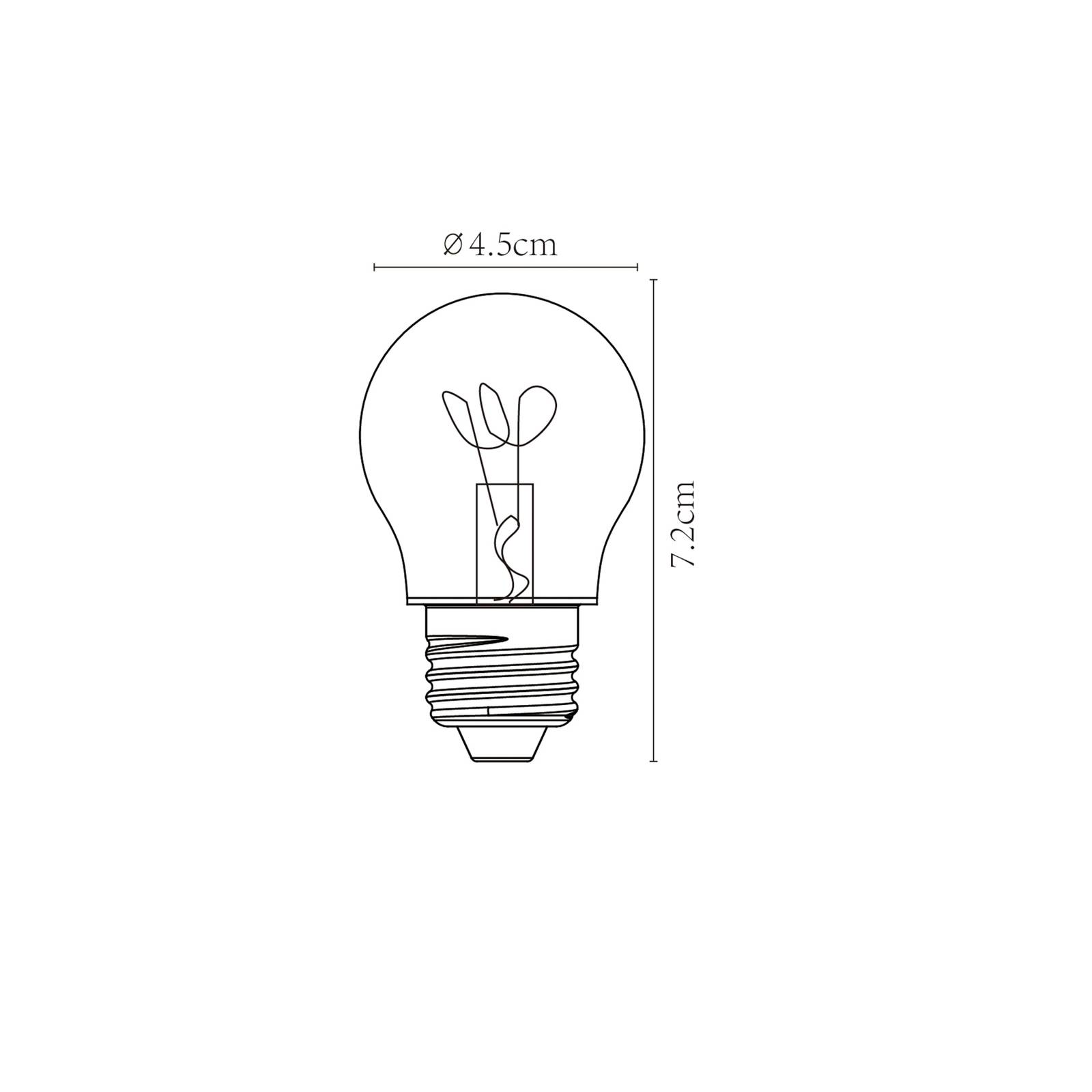 LED-Lampe E27 G45 3W amber 2.200K dimmbar LED-Lampe E27 G45 3W amber 2.200K dimmbar von Lucide