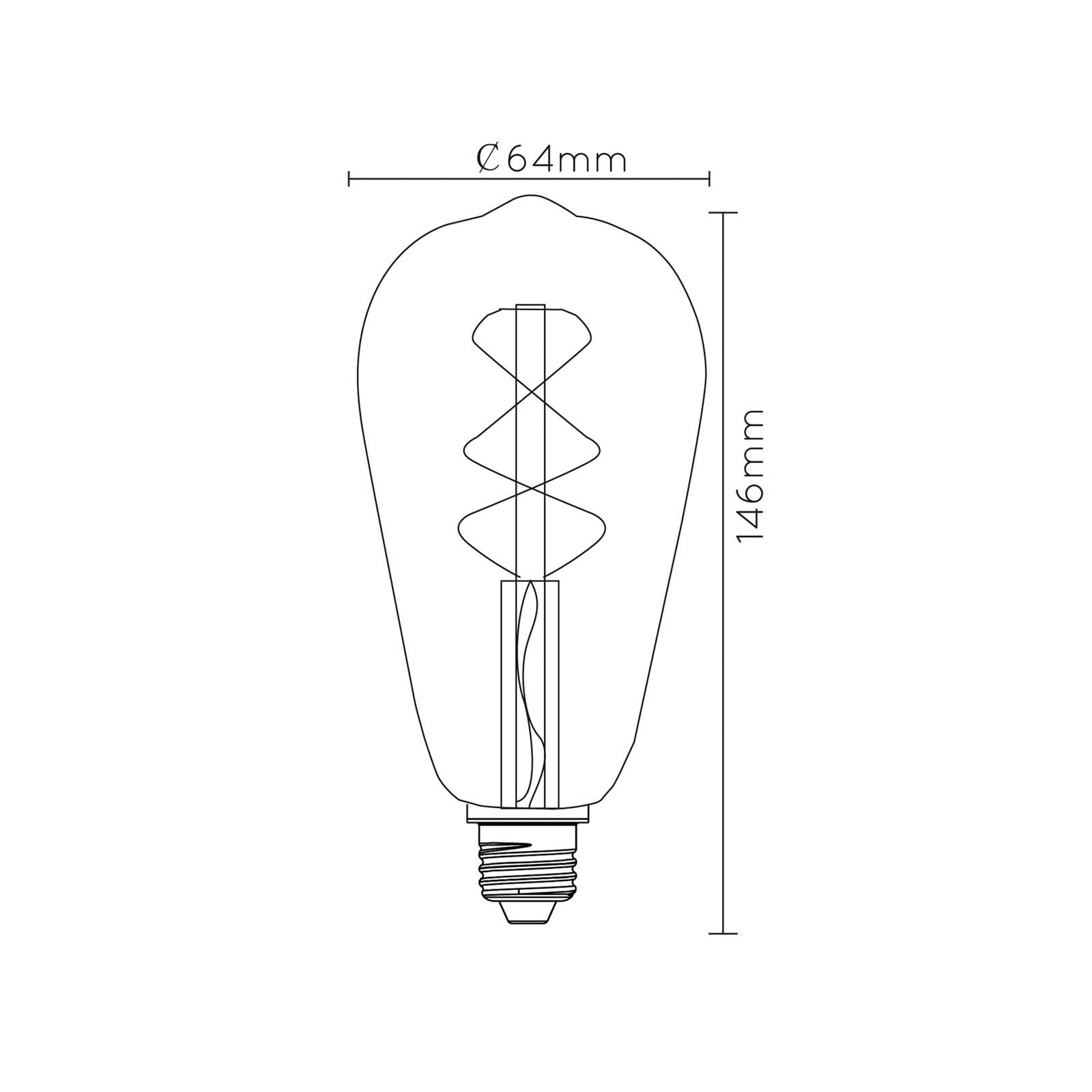 LED-Lampe E27 ST64 4W 2.200K amber mit Sensor LED-Lampe E27 ST64 4W 2.200K amber mit Sensor von Lucide