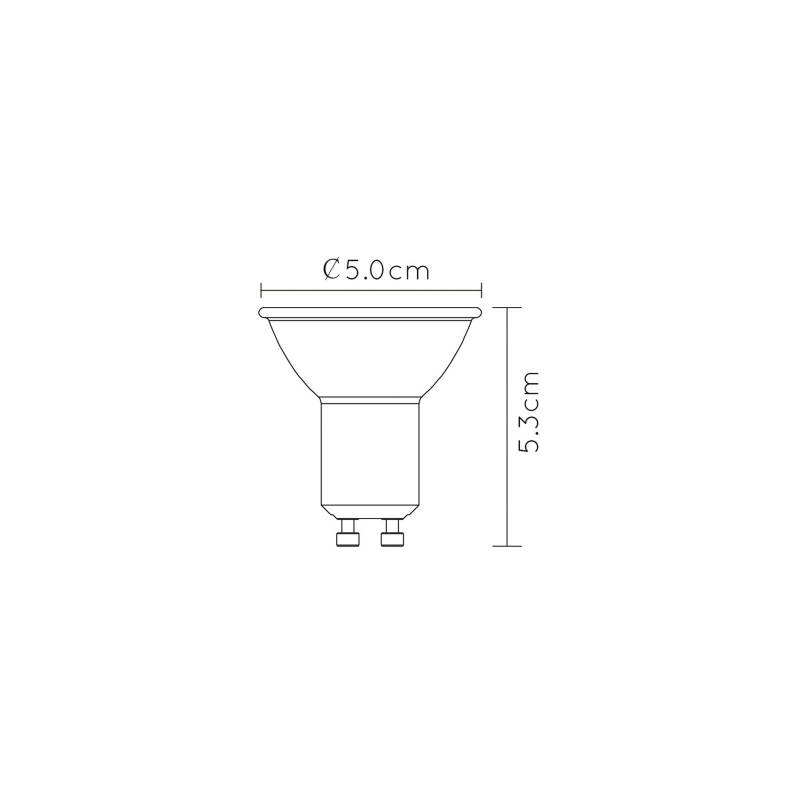 LED-Reflektor GU10 5W dim to warm, schwarz von Lucide