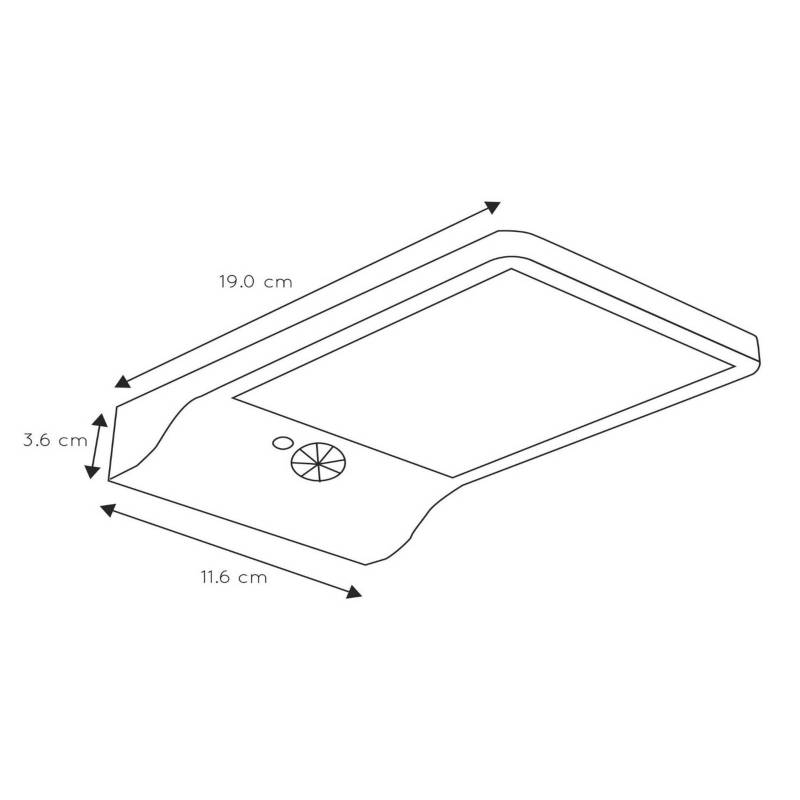 LED-Solar-Außenwandleuchte Basic mit Sensor von Lucide