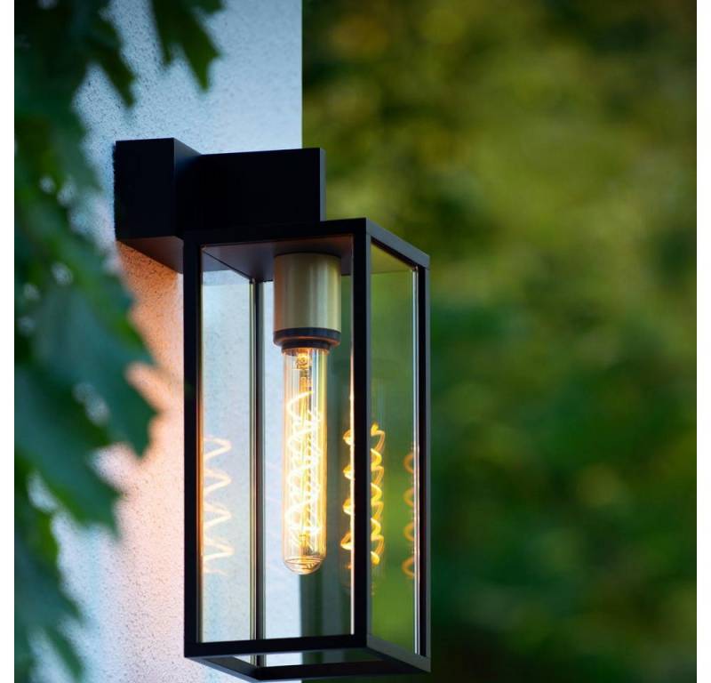 Lucide Außen-Wandleuchte Wandleuchte Laurens in Schwarz E27 IP54 von Lucide