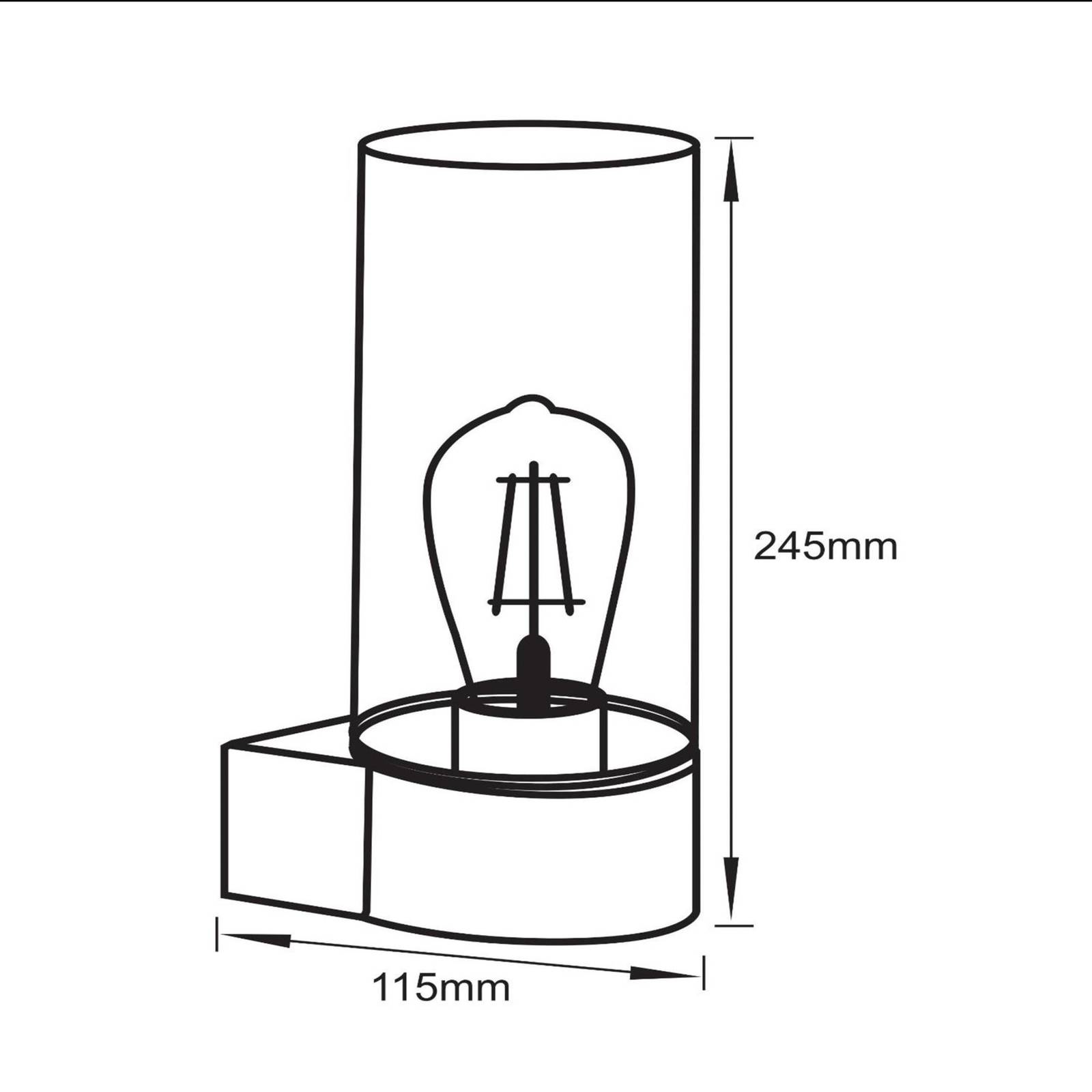 Außenwandleuchte Micha mit klarem Glasschirm von Lucide