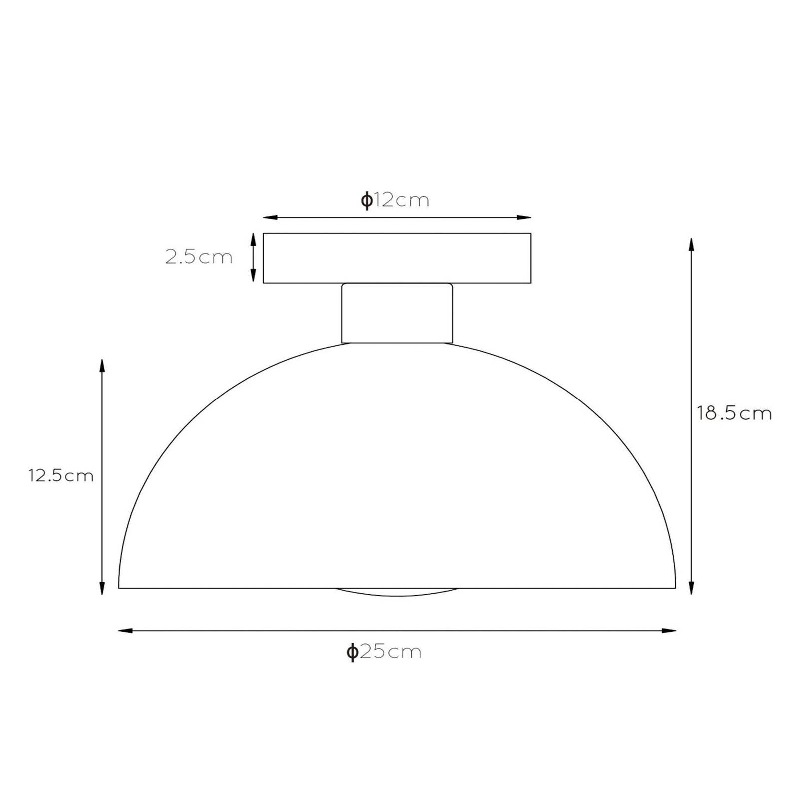 Deckenleuchte Siemon aus Stahl, Ø 25 cm, ockergelb von Lucide