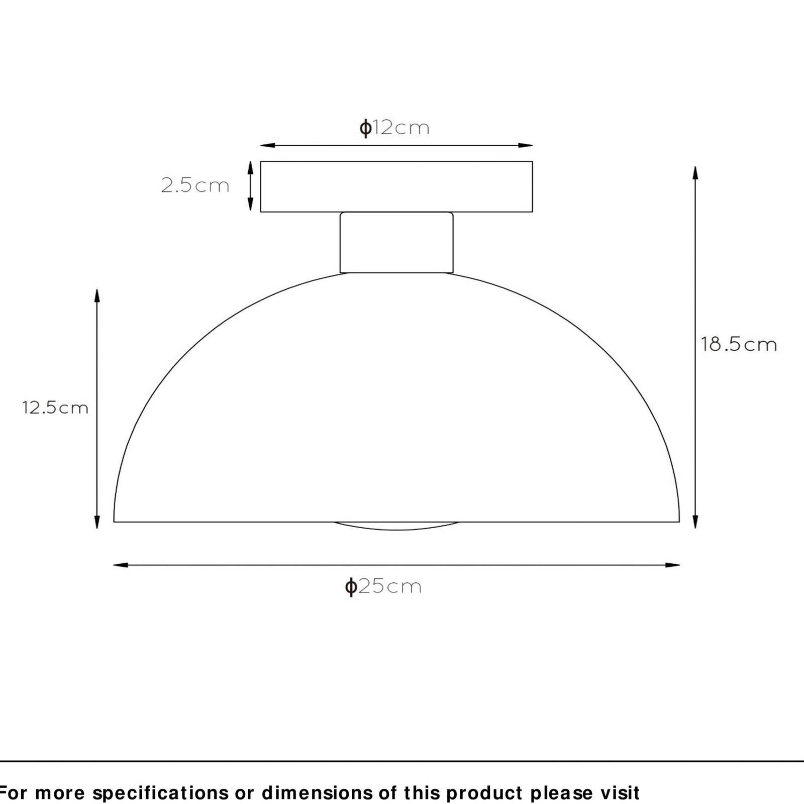 Deckenleuchte Siemon aus Stahl, Ø 25 cm, schwarz von Lucide