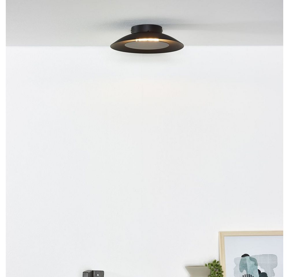 Lucide Deckenleuchten LED Deckenleuchte Foskal in Schwarz 6W 480lm 215mm, LED von Lucide