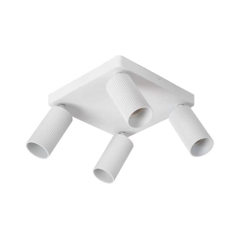 Lucide Deckenstrahler Clubs Weiß 4 Flammig Gu10 Aluminium Deckenlampe Lampe Spot B-Ware von Lucide