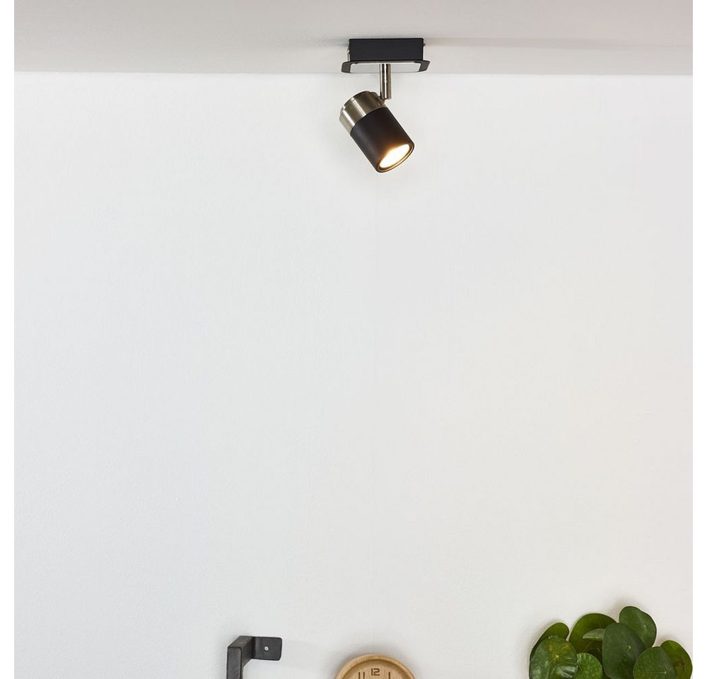 Lucide Deckenstrahler LED Deckenleuchte Lennert in Schwarz und Chrom-Matt GU10 5W 320lm, LED von Lucide