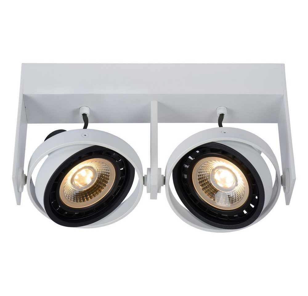 Lucide Deckenstrahler LED Deckenstrahler Griffon in Weiß GU10 2x12W 1640lm, LED von Lucide