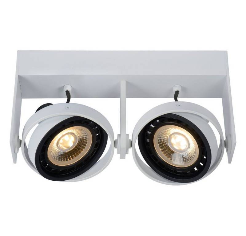 Lucide Deckenstrahler LED Deckenstrahler Griffon in Weiß GU10 2x12W 1640lm, LED von Lucide