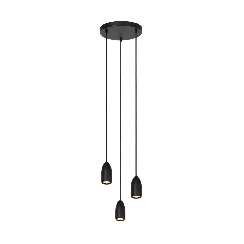 Lucide Hängeleuchte Evora Hängelampe Deckenlampe Dreiflammig Rondell Schwarz B-Ware von Lucide