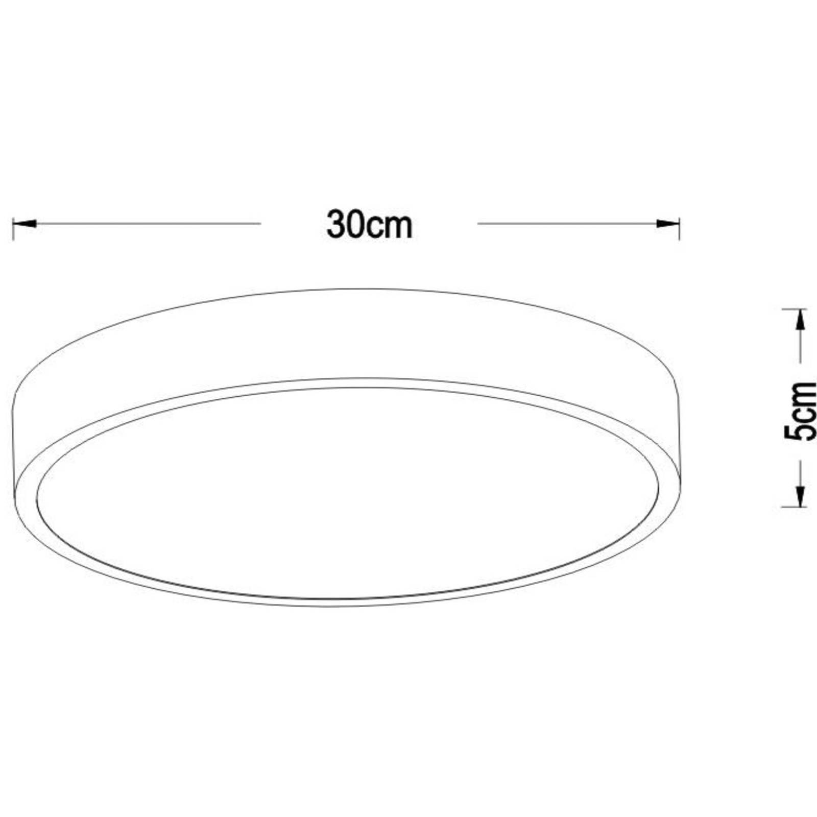 LED-Deckenleuchte Unar, schwarz, Ø 30 cm von Lucide