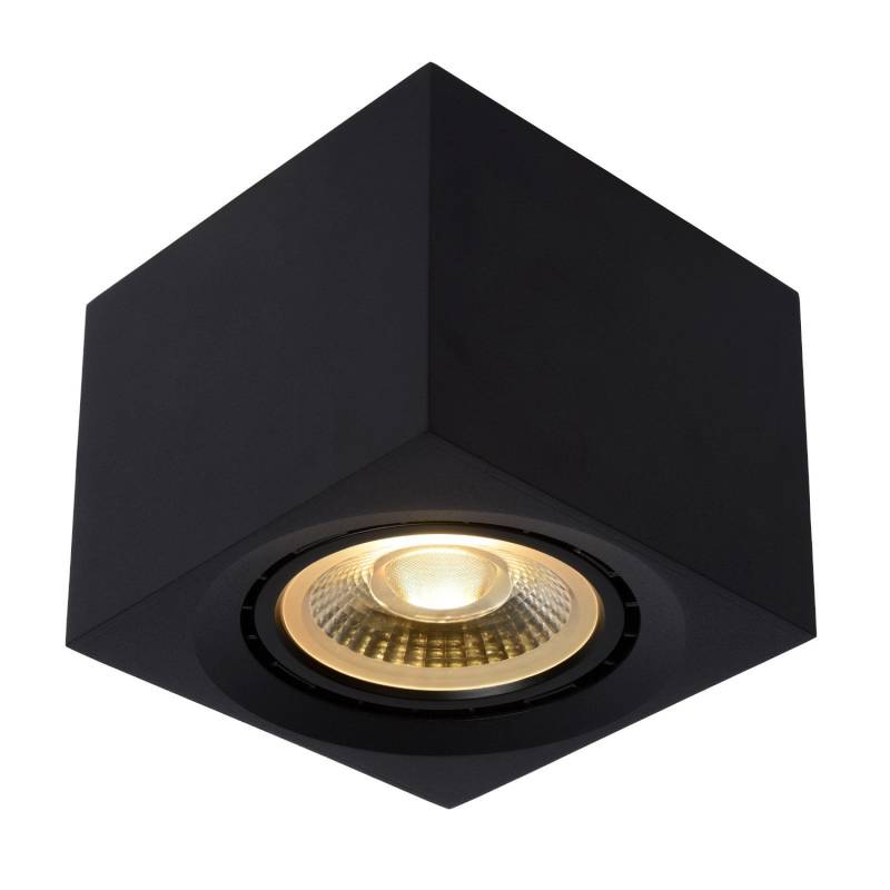 Lucide Led Deckenstrahler Aufbauleuchte Fedler Schwarz Eckig Aluminium Gu10   B-Ware von Lucide