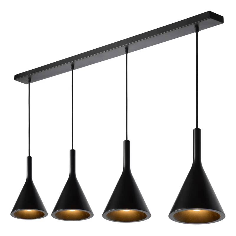 Lucide Pendellampe Gipsy. Hängeleuchte Deckenlampe Schwarz Gips 120 Cm 4 Flammig B-Ware von Lucide