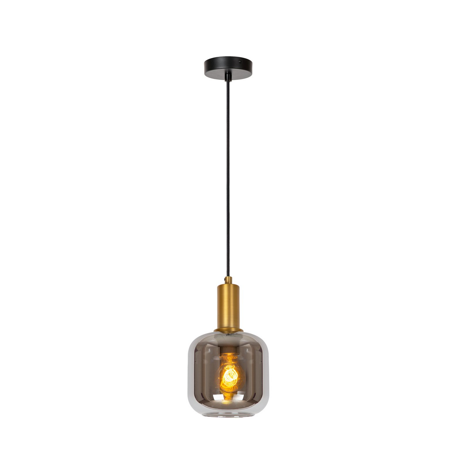 Lucide Pendelleuchte Hängelampe Joanet Glas Rauchgrau 1flammig ø16cm B-Ware Lucide Pendelleuchte Hängelampe Joanet Glas Rauchgrau 1flammig ø16cm B-Ware von Lucide