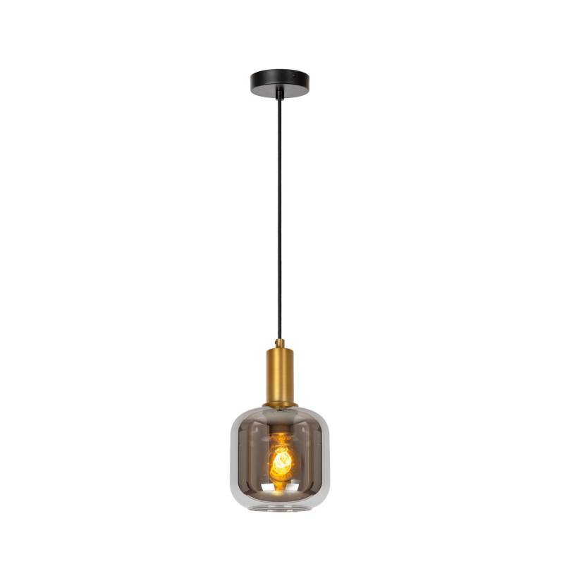 Lucide Pendelleuchte Hängelampe Joanet Glas Rauchgrau 1flammig ø16cm B-Ware von Lucide