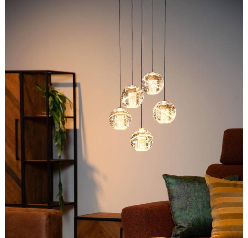 Lucide Pendelleuchte LED Pendelleuchte Dilenko in Gold-matt und Transparent 5x 3,5W 700lm, LED Lucide Pendelleuchte LED Pendelleuchte Dilenko in Gold-matt und Transparent 5x 3,5W 700lm, LED von Lucide