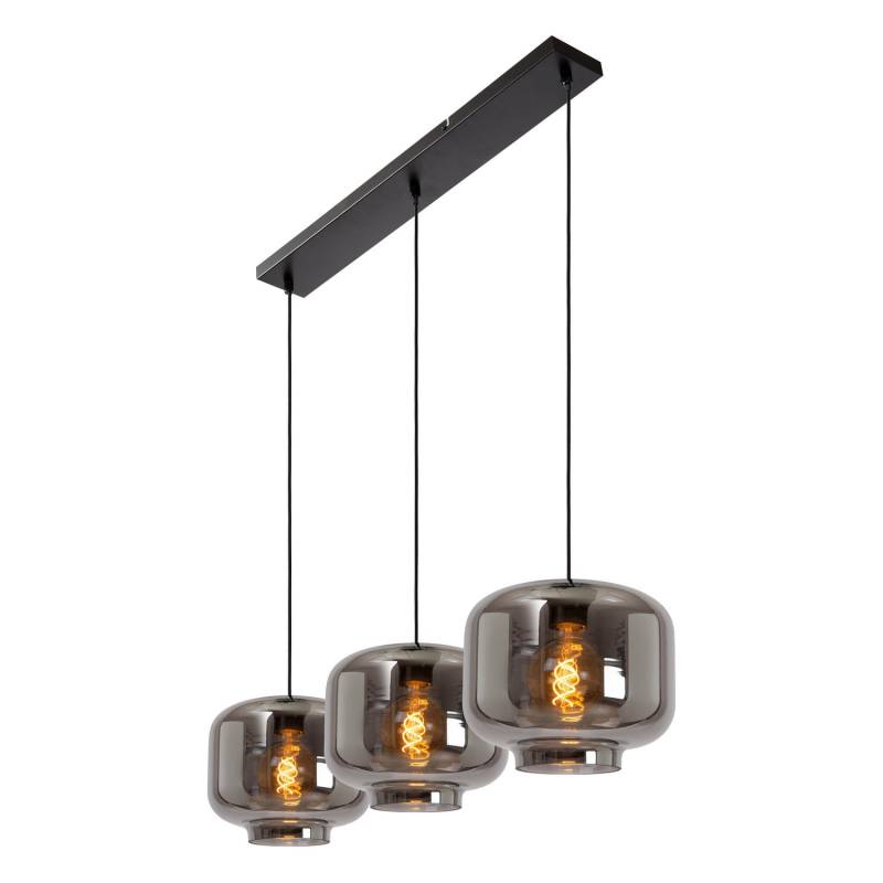Lucide Pendelleuchte Medine Rauchgrau Glas 3 Flammig 90 Cm E27 Lampe Leuchte B-Ware von Lucide