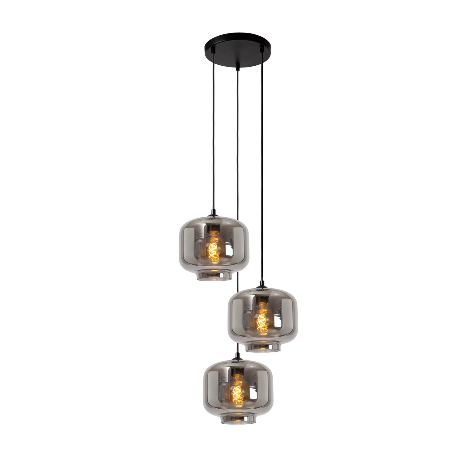 Lucide Pendelleuchte Medine Rauchgrau ø 46 Cm Glas 3 Flammig Deckenlampe Lampe B-Ware Lucide Pendelleuchte Medine Rauchgrau ø 46 Cm Glas 3 Flammig Deckenlampe Lampe B-Ware von Lucide