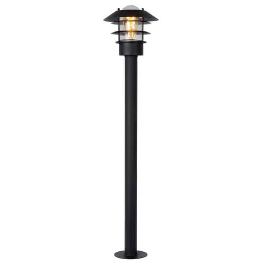 Lucide Pollerleuchte Zico Wegelicht Mastlampe Gartenlampe Aluminium E27 Schwarz B-Ware von Lucide