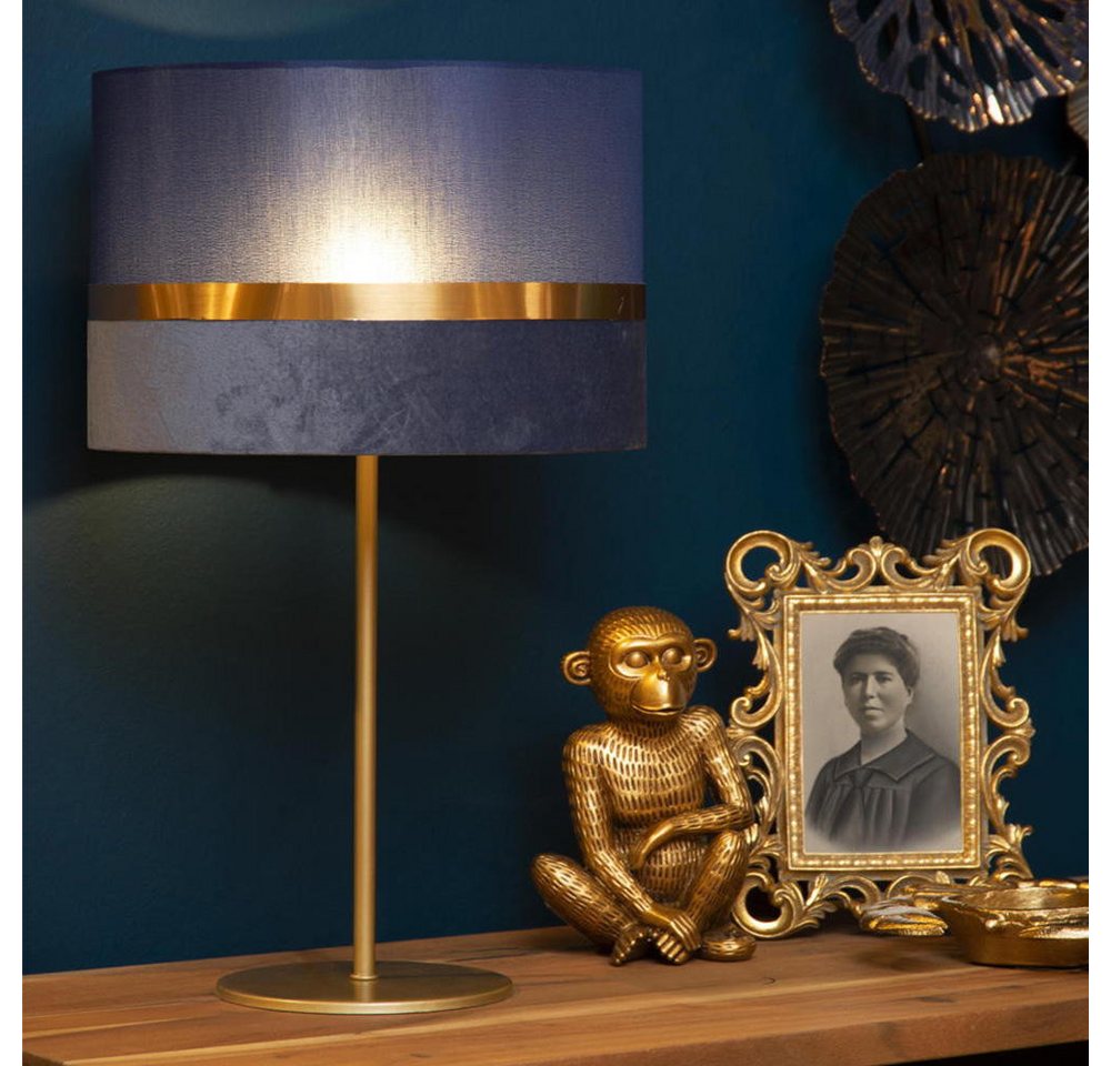 Lucide Tischleuchte Tischleuchte Extravaganza Tusse in Blau und Gold E14 von Lucide