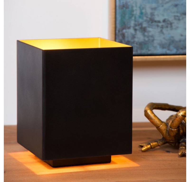 Lucide Tischleuchte Tischleuchte Suzy in Schwarz und Gold E14 in Eckig von Lucide