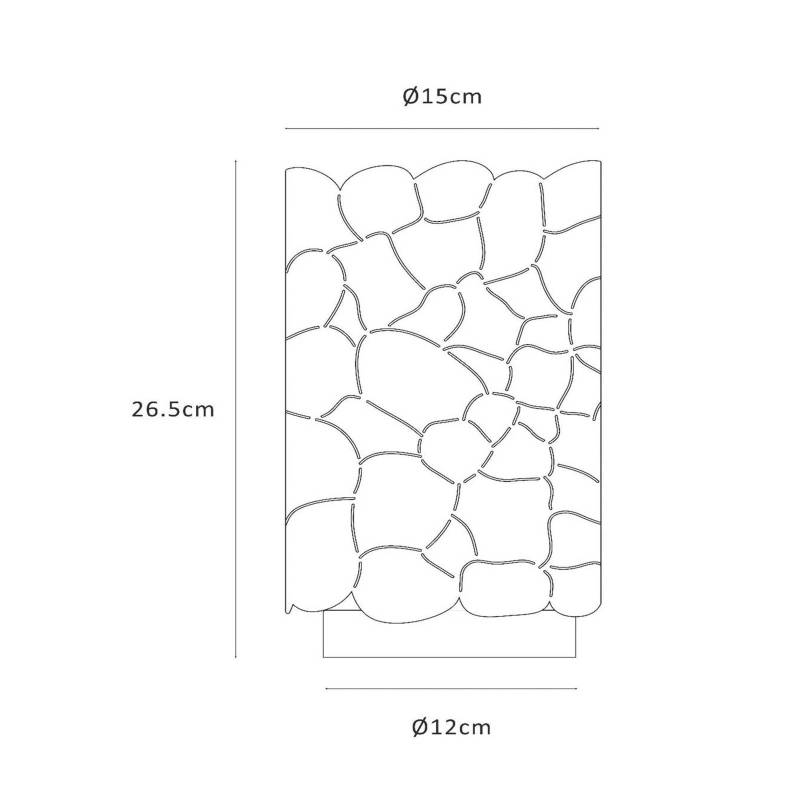 Tischleuchte Almelo, schwarz/gold, Ø 15 cm, Metall Tischleuchte Almelo, schwarz/gold, Ø 15 cm, Metall von Lucide