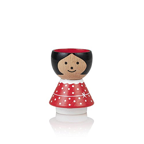 Lucie Kaas - Eierbecher - Bordfolk - Mädchen Rot - Buchenholz - Höhe 7 cm von Lucie Kaas